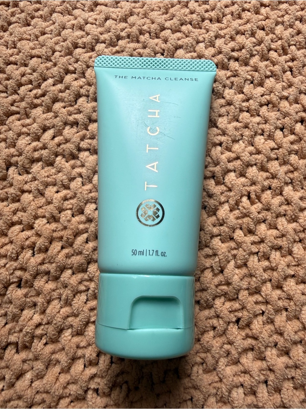 Tatcha Matcha Cleanse Gentle Cleanser - Aqua Blue with Gold Accents